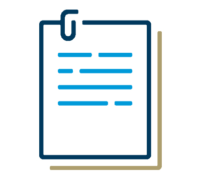 icon of paper with paperclip