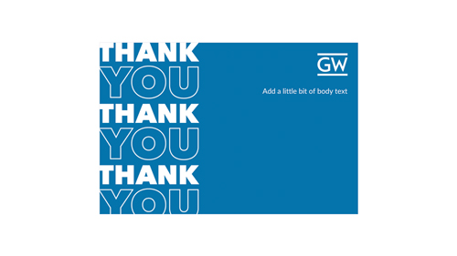 Thank You card with GW logo