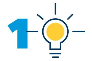 icon: 1 with light bulb