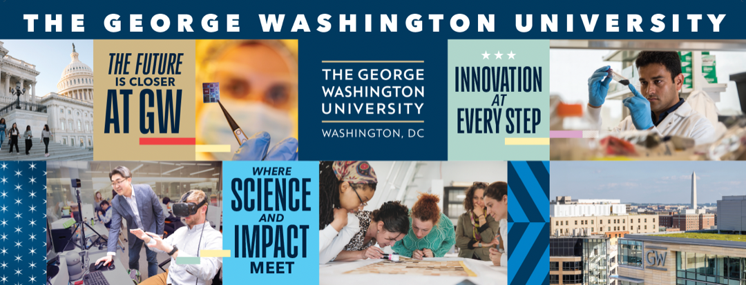 Sample of large GW physical banner incorporating multiple brand elements